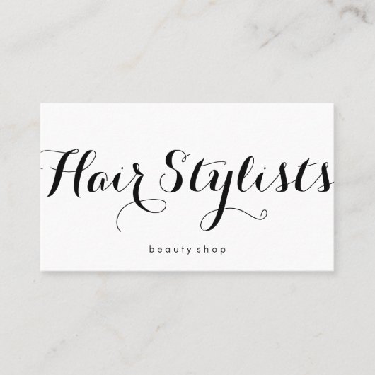 Fancy Font Minimalist Visitekaartje (Voorkant)