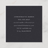 Fancy font monogram | geometrisch vierkante visitekaartje (Achterkant)