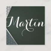 Fancy font monogram | geometrisch vierkante visitekaartje (Voorkant)