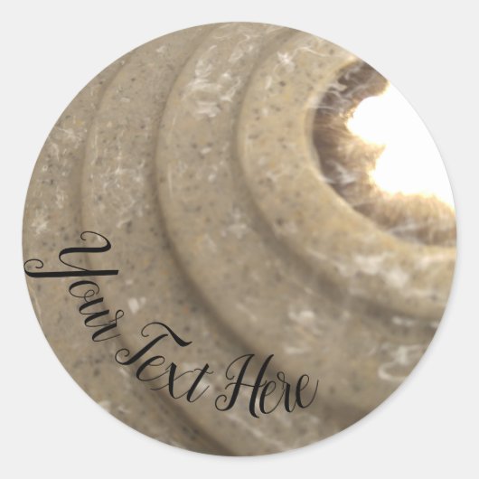 Fancy fontein ronde sticker (Voorkant)