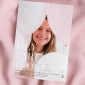 Fancy Foto | Afgestudeerd | Zilver Echte Folie Folie Uitnodiging