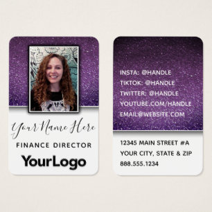 Fancy foto van Glitter Influencer Actress Actor Mo Visitekaartje