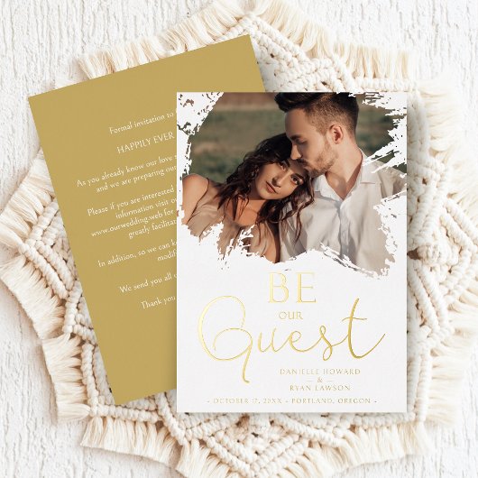 Fancy foto van penseelsnoepbrander vuile foto folie uitnodiging