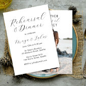 Fancy fotorepetitie en dineruitnodiging kaart