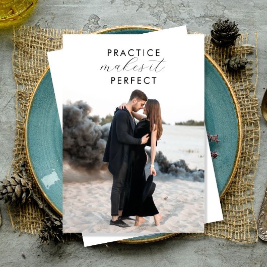 Fancy fotorepetitie en dineruitnodiging kaart