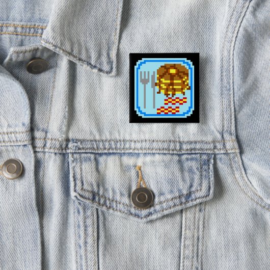 Fancy fouten vierkante button 5,1 cm (In situ)