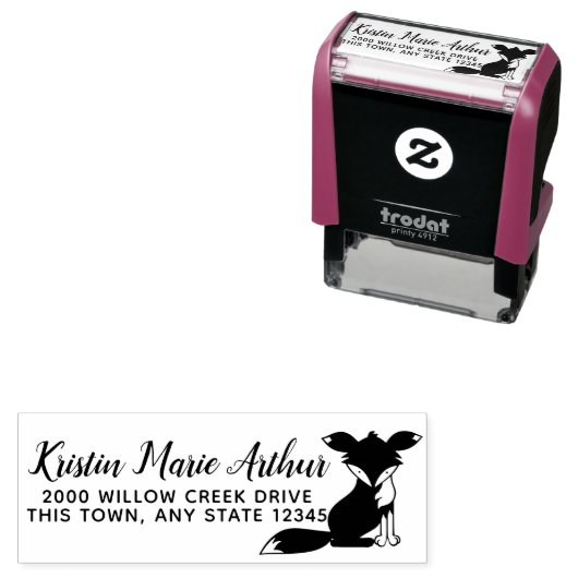 Fancy Fox Adres Zelfinktende Stempel (In situ)