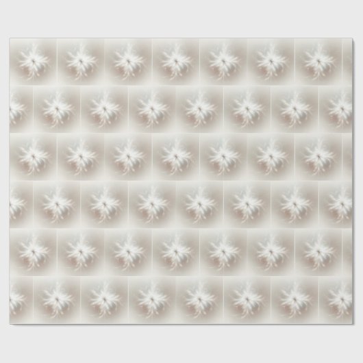Fancy fractale sneeuwvlokken cadeaupapier (Vlak)