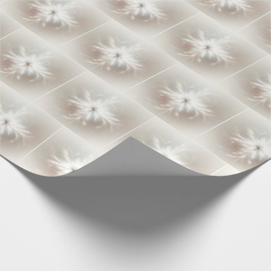 Fancy fractale sneeuwvlokken cadeaupapier (Hoek)