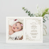 Fancy Frame Foto Uitnodiging Dubbel (Staand voorkant)