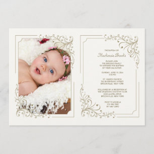 Fancy Frame Foto Uitnodiging Dubbel