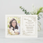 Fancy Frame Foto Uitnodiging Dubbel (Staand voorkant)