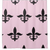 Fancy Frans Fleur De Lis met Frans Script Douchegordijn (Voorkant)