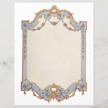 Fancy Frans  Lijst Blue Gold Scroll Roos