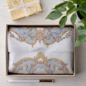 Fancy Frans  Lijst Blue Gold Scroll Roos Tissuepapier (Geschenk)
