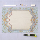 Fancy Frans  Lijst Blue Gold Scroll Roos Tissuepapier (Craft)