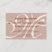 Fancy Frans Monogram Burgundy  Boutique Visitekaartje (Achterkant)