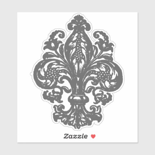 Fancy Franse Fleur de Lis Sticker (Vel)