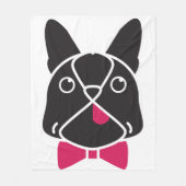 Fancy Frenchie Fleece Deken (Voorkant)