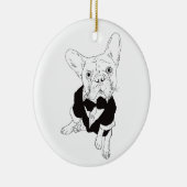 Fancy Frenchie-Ornament Keramisch Ornament (Rechts)