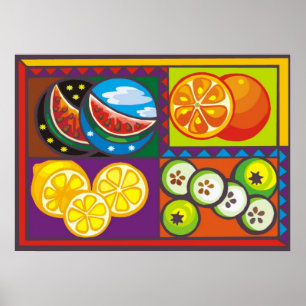 Fancy fruit poster