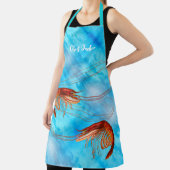 Fancy garnaal op blauw schort (Insitu)