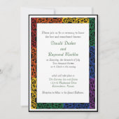 Fancy Gay Pride Custom Commitment-ceremonie uitnod Kaart (Voorkant)