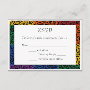 Fancy Gay Pride Custom Commitment Ceremony RSVP