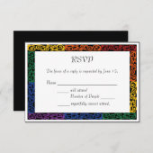 Fancy Gay Pride Custom Commitment Ceremony RSVP (Voorkant / Achterkant)
