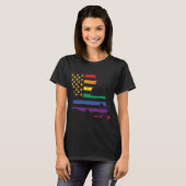 Fancy Gay Pride Mardi Gras Fleur De Lis Map N T-shirt (Voorkant volledig)