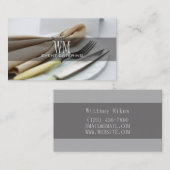 Fancy gebeurtenisplanner, catering visitekaartje (Voorkant / Achterkant)