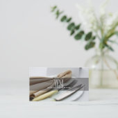 Fancy gebeurtenisplanner, catering visitekaartje (Staand voorkant)