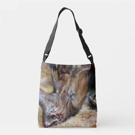 Fancy gebold origineel Rijnolie Afdruk Ontworpen T Crossbody Tas (Achterkant)