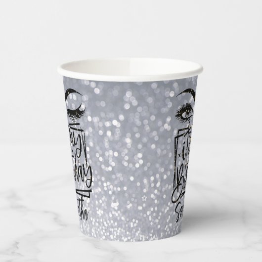 Fancy geboortedag Glitter 18th | 21e | 30e |50e Papieren Bekers (Links)