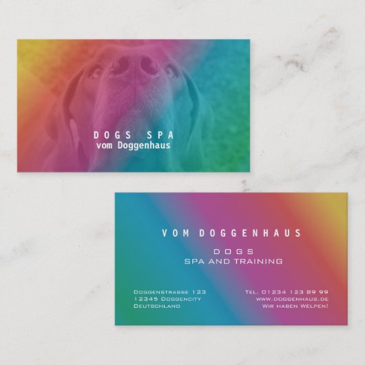 Fancy Gebruik je eigen regenboog afbeelding Visitekaartje (Voorkant / Achterkant)