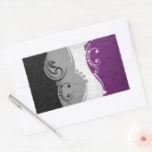 Fancy gedraaide aseksuele vlag rechthoekige sticker (Envelop)