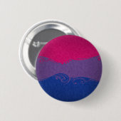 Fancy gedraaide Bisexual Pride Flag Ronde Button 5,7 Cm (Voorkant /achterkant)
