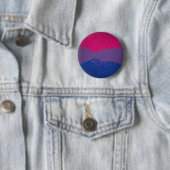 Fancy gedraaide Bisexual Pride Flag Ronde Button 5,7 Cm (In situ)