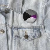 Fancy gedraaide demiseksuele vlag ronde button 5,7 cm (In situ)