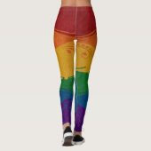 Fancy gedraaide LGBTQ Pride Rainbow Flag Leggings (Achterkant)
