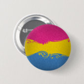 Fancy gedraaide Pansexual Pride Flag Ronde Button 5,7 Cm (Voorkant /achterkant)
