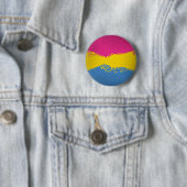 Fancy gedraaide Pansexual Pride Flag Ronde Button 5,7 Cm (In situ)