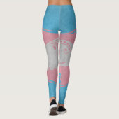 Fancy gedraaide Transgender Pride Flag Leggings (Achterkant)