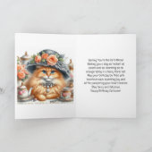 Fancy geklede kattenliefhebbers Happy Birthday Kaa Feestdagen Kaart (Binnen)