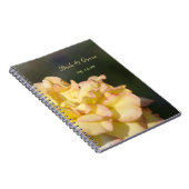 Fancy gele rozenweddenschap notitieboek (Rechterzijde)