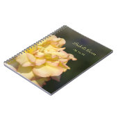Fancy gele rozenweddenschap notitieboek (Linkerzijde)