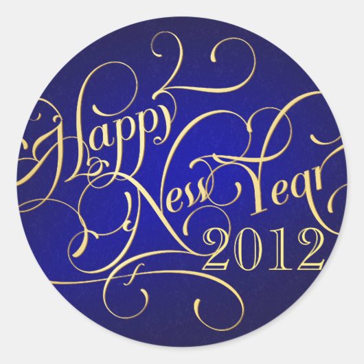 Fancy Gelukkig Nieuwjaar Stickers - 2012 (Voorkant)