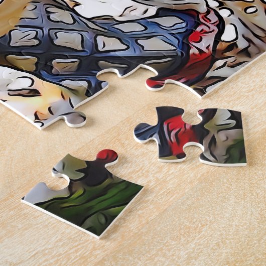 Fancy gepantserde nacht op de Pegasus Legpuzzel (Zijkant)