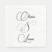 Fancy gepersonaliseerde bruiloft servetten (Voorkant)