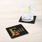 Fancy gespeelde Herfst Word Art Kartonnen Onderzetters (Insitu)